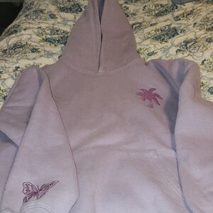 Pink Palm Puff Hoodie. Sz. XL.